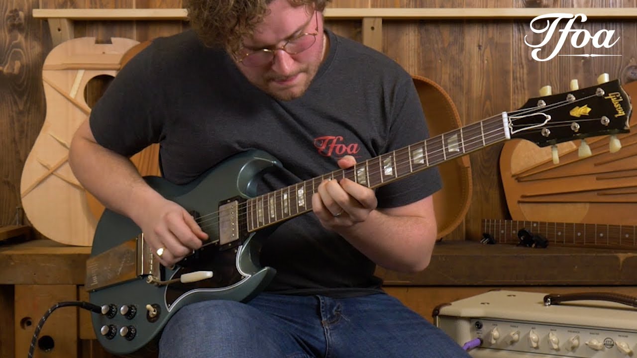 Gibson Murphy Lab 1964 SG Antique Pelham Blue Light Aged played by Milo Groenhuijzen | Demo @ TFOA