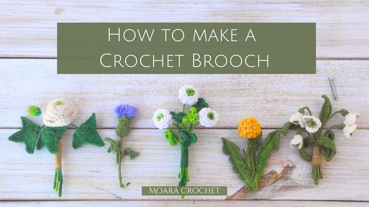 How to Crochet a Brooch with Moara Crochet #crochet #crochetbrooch