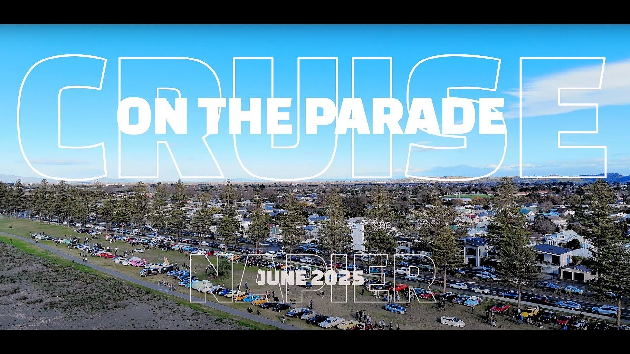 Cruise on the Parade classic cars in Napier June 2025