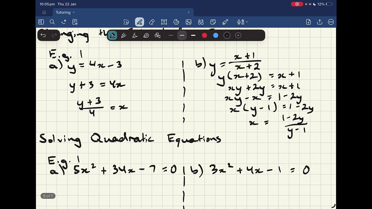Mathematics Advanced: Equations Revision