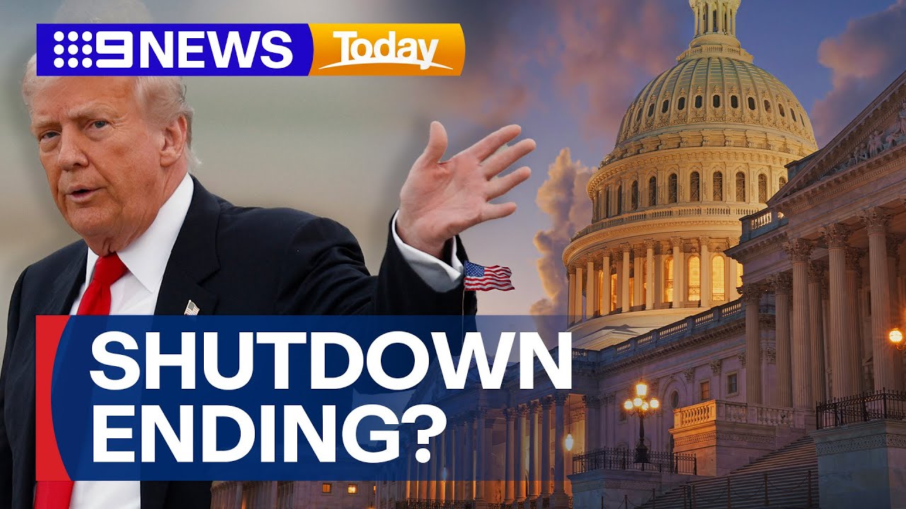 Longest US government shutdown in history close to ending | 9 News Australia