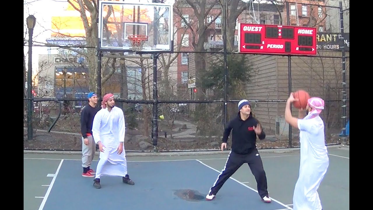 STREET BASKETBALL MATCH! TEAM ISLAM vs. TEAM USA