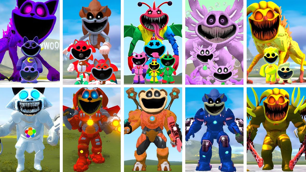 ALL FORGOTTEN SMILING CRITTERS FAMILY VS ALL MECHATITAN - POPPY PLAYTIME CHAPTER 4 In Garry's Mod!