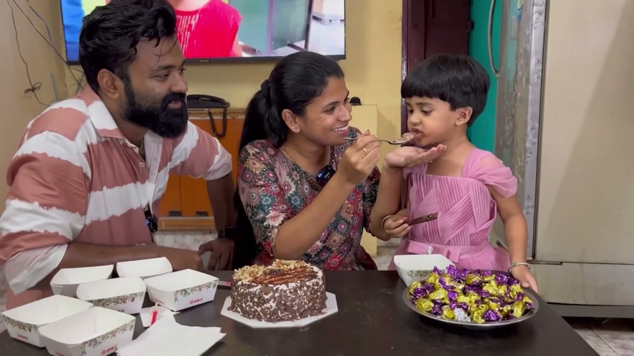 Pinky birthday cake cutting moments 🎉 | Pinky with dad ❤️ #shorts #love #family