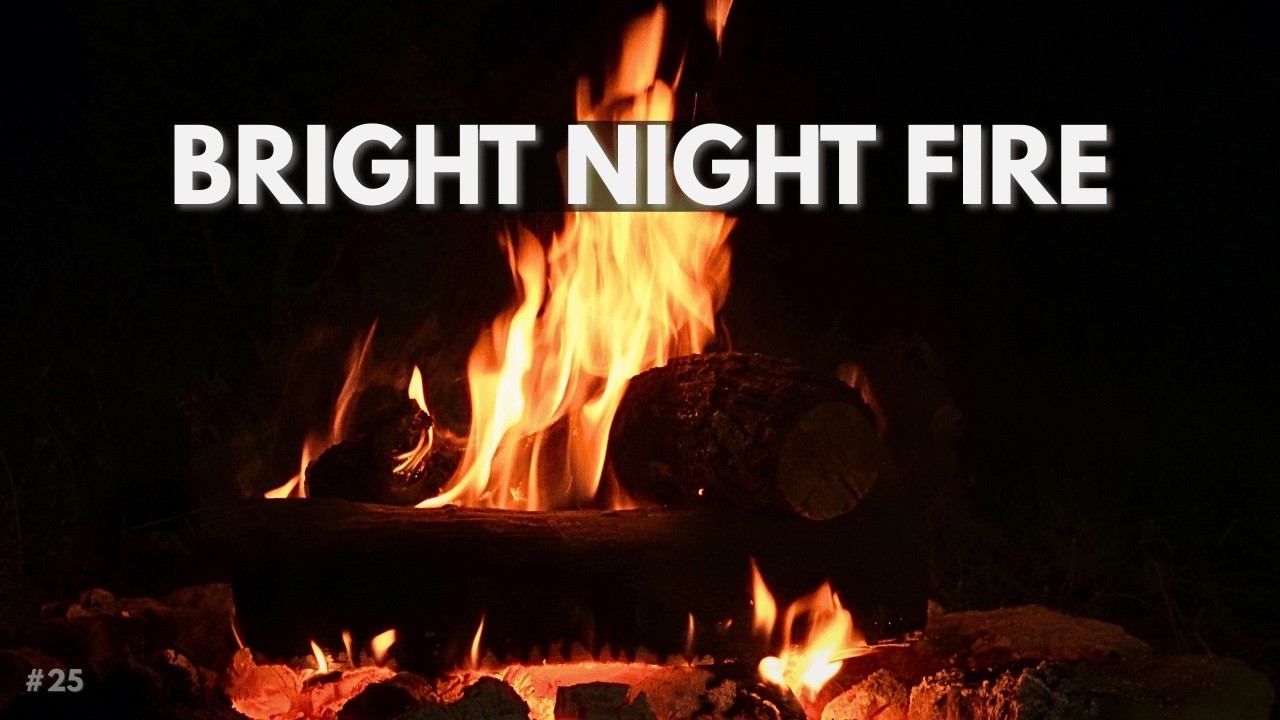 Bright Night Fire 🔥 1 Hour Campfire Sounds Relaxing Ambience | Campfires Unlimited