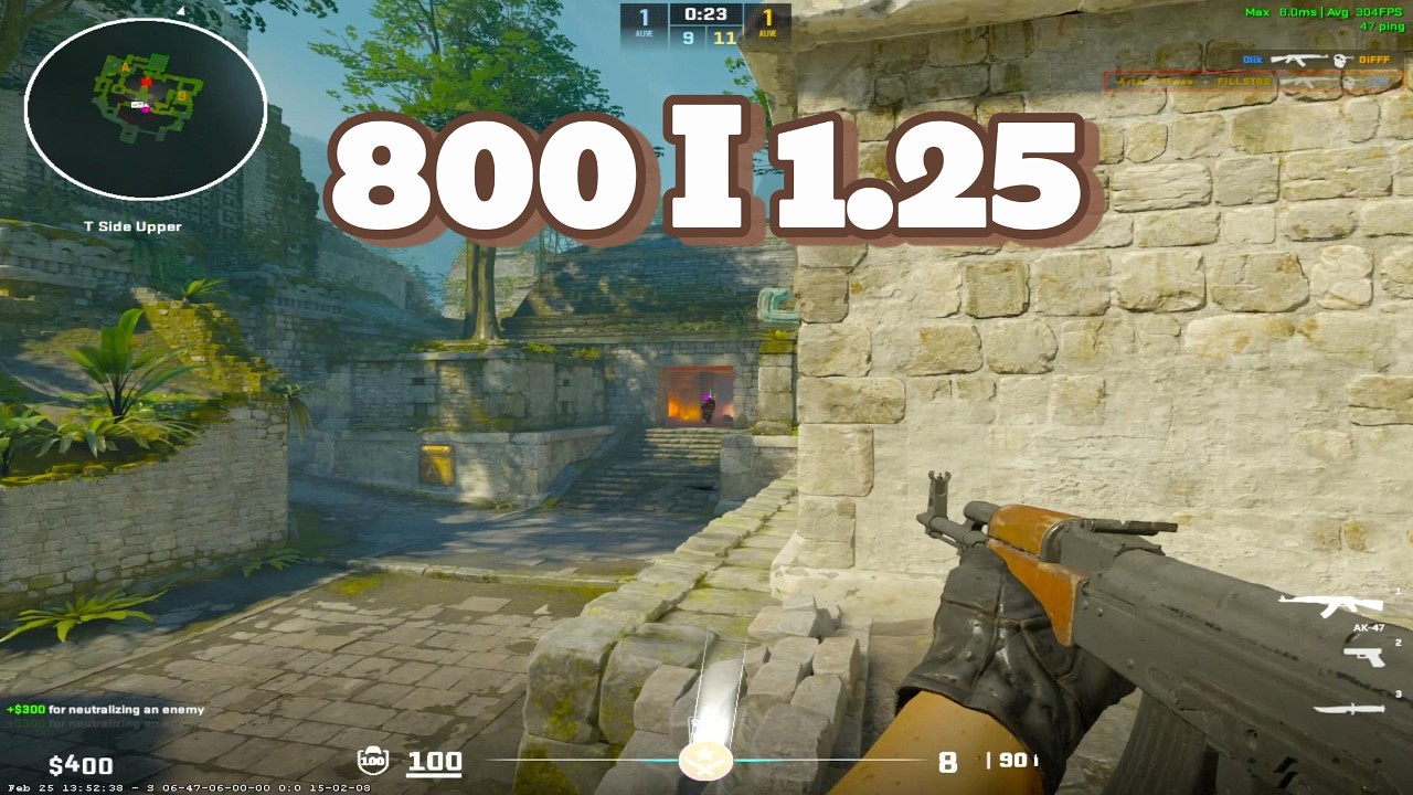 180HZ 800 DPI 1.25