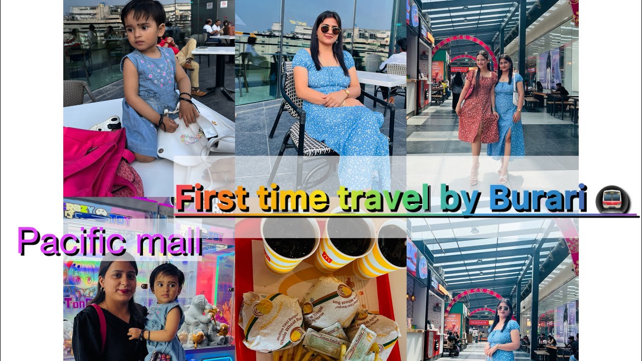 First time travel by Burari Metro😍#pacificmalldelhi #dailuroutine #famlivlog #cutebaby #youtubevlog😍