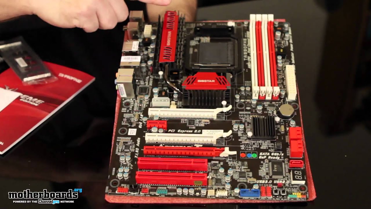 Biostar TA990FXE AMD 990FX AM3+ Motherboard Unboxing