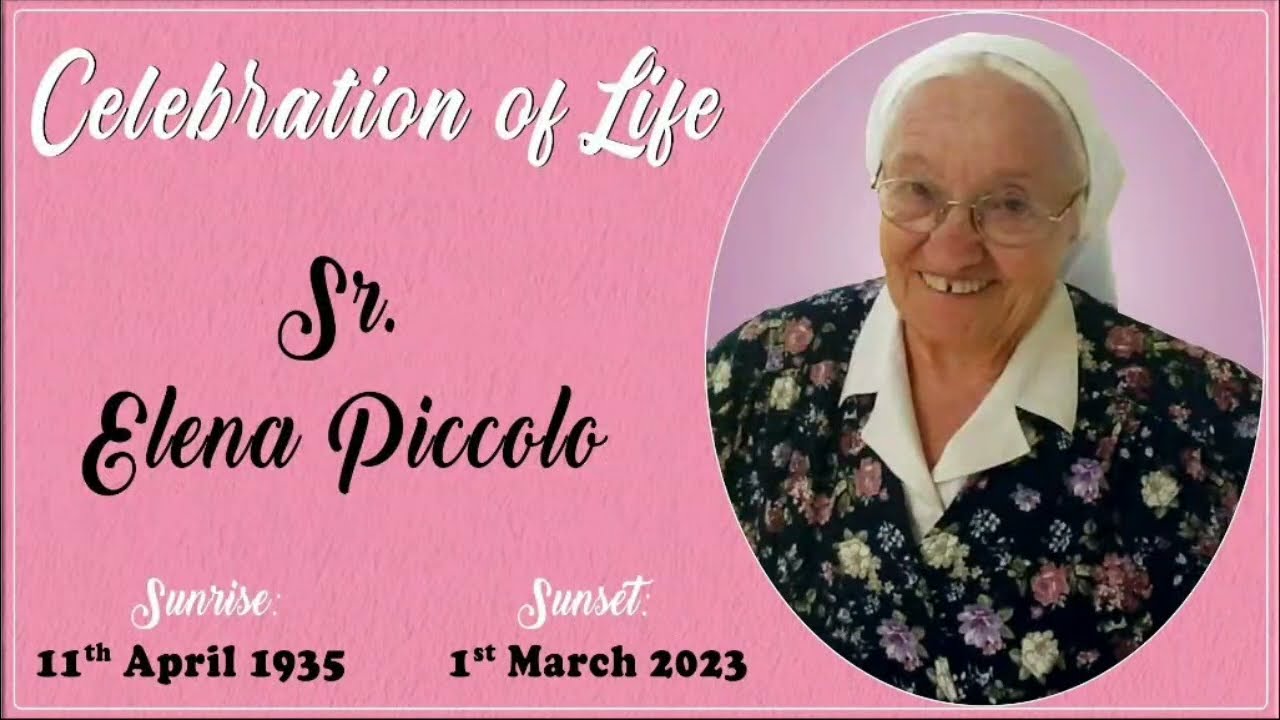 CELEBRATING THE LIFE & TIMES OF SR.ELENA PICCOLO #CHAPEXMEDIA    @CHAPEX