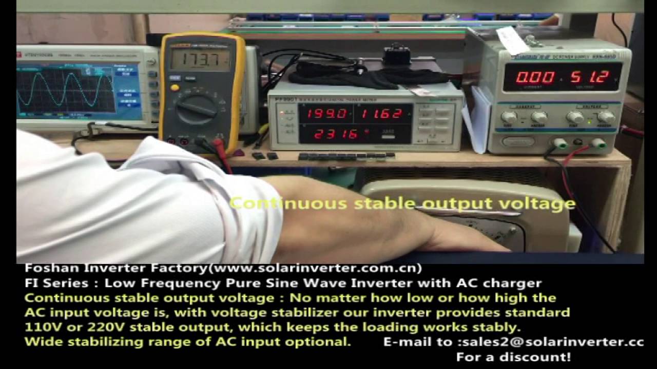Pure sine wave inverter with built in MPPT solar charger controller and built in AVR stablizer