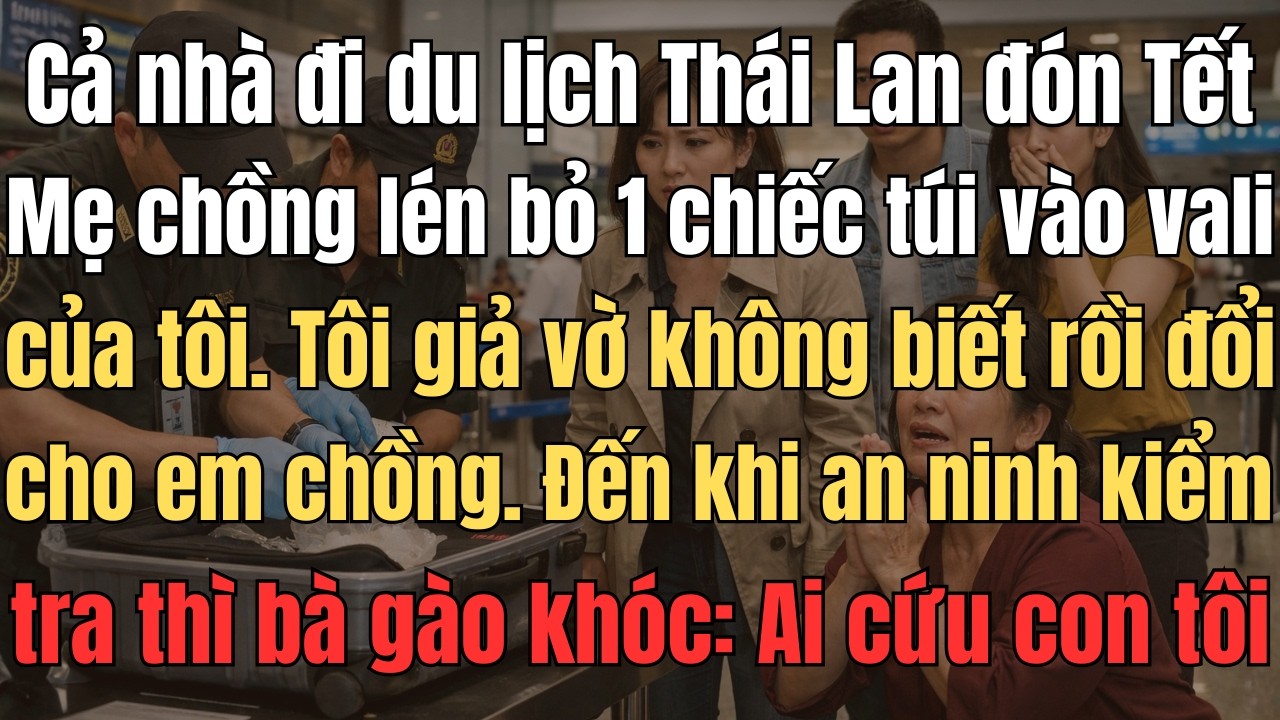 Cả Nhà Chuẩn Bị Đi Du Lịch Thái Lan Đón Xuân, Mẹ Chồng Lén Bỏ 1 Chiếc Túi Xách Vào Vali Của Tôi.
