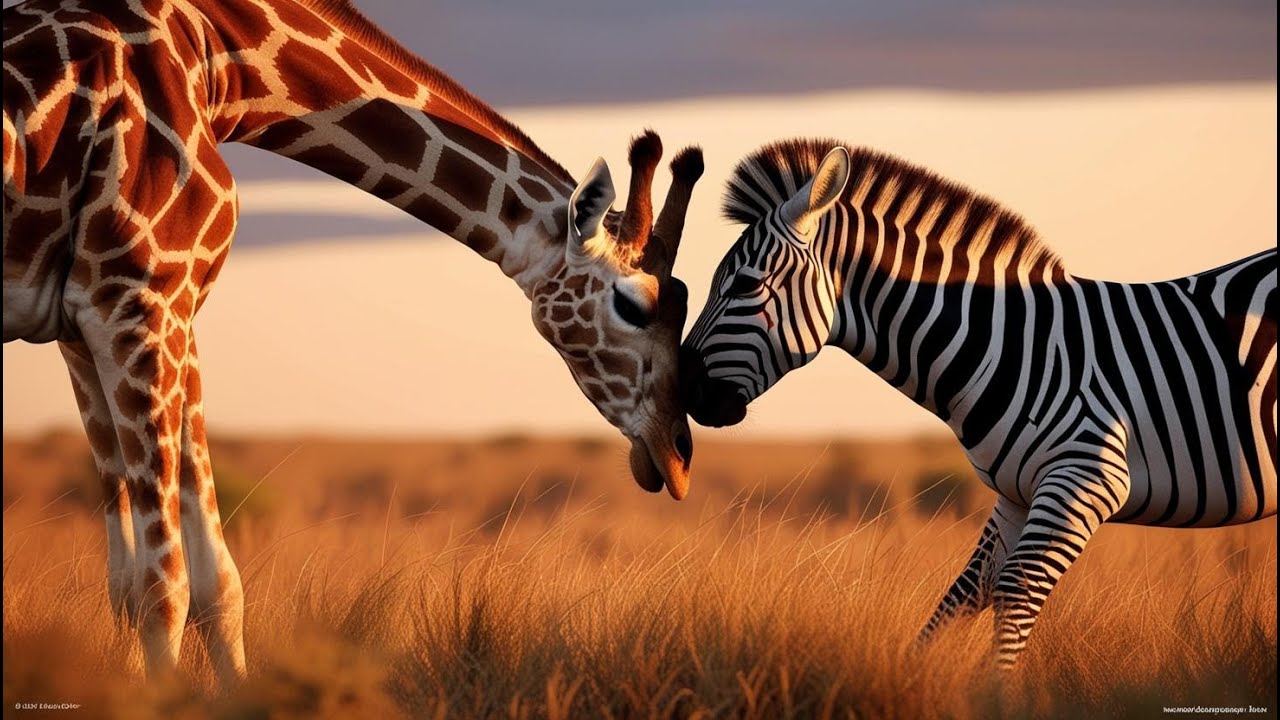 Giraffe vs. Zebra: Gentle Giants vs. Striped Speedsters! 🦒⚡🦓