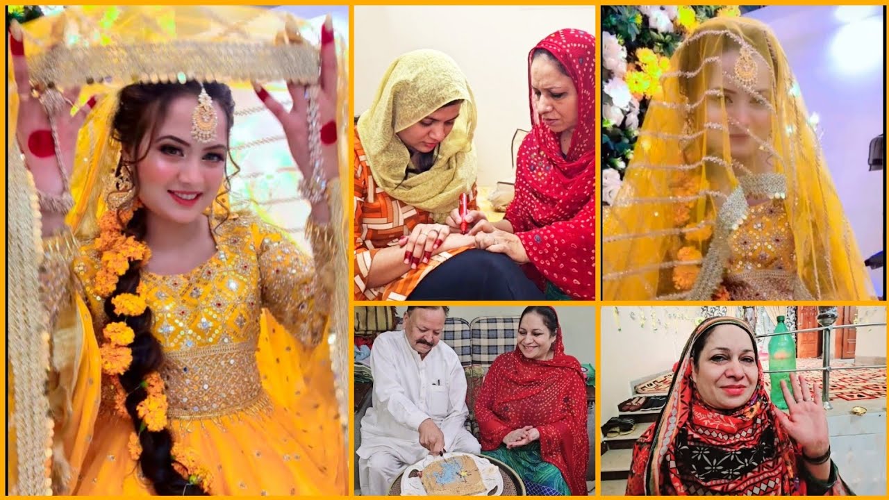 Mayoon Mehndi Makeover 💛 || Full Day Routine. Amber Naz Official ♥️