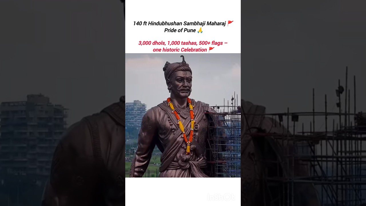 Tallest Hindubhushan Statue in Pune | 140 ft of Pride 🚩 Sambhaji Maharaj#pune  #marathapride#shorts