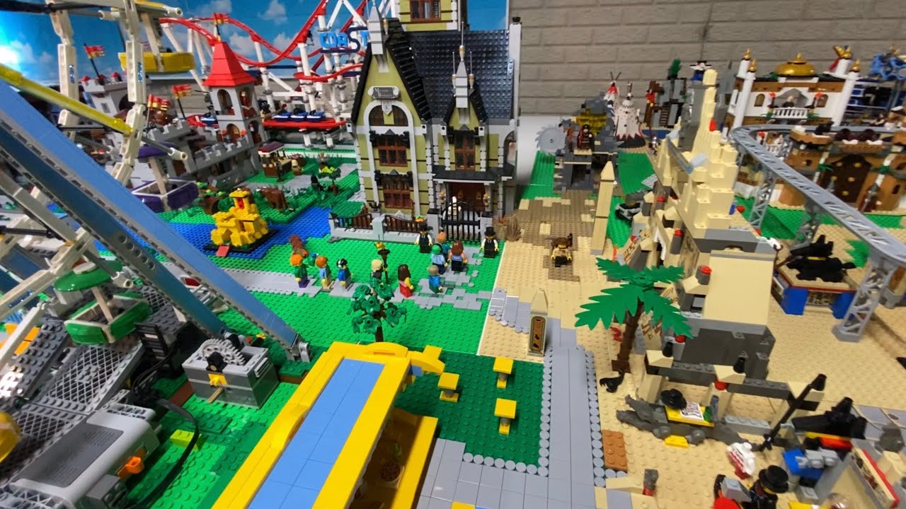 Обновление парка развлечений LEGO City SixFigs &mdash; добавлены Дом с привидениями и новый аттракцион ...