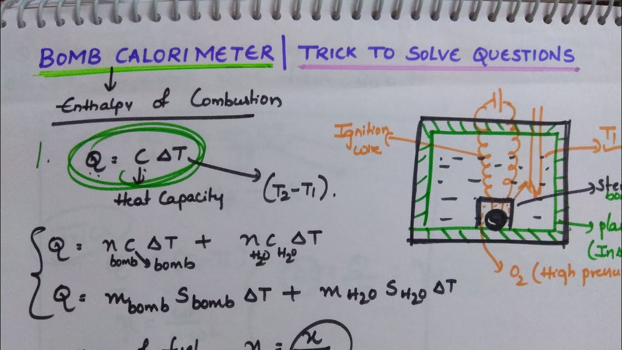 Bomb Calorimeter & Tricks to solve Bomb Calorimeter questions easily