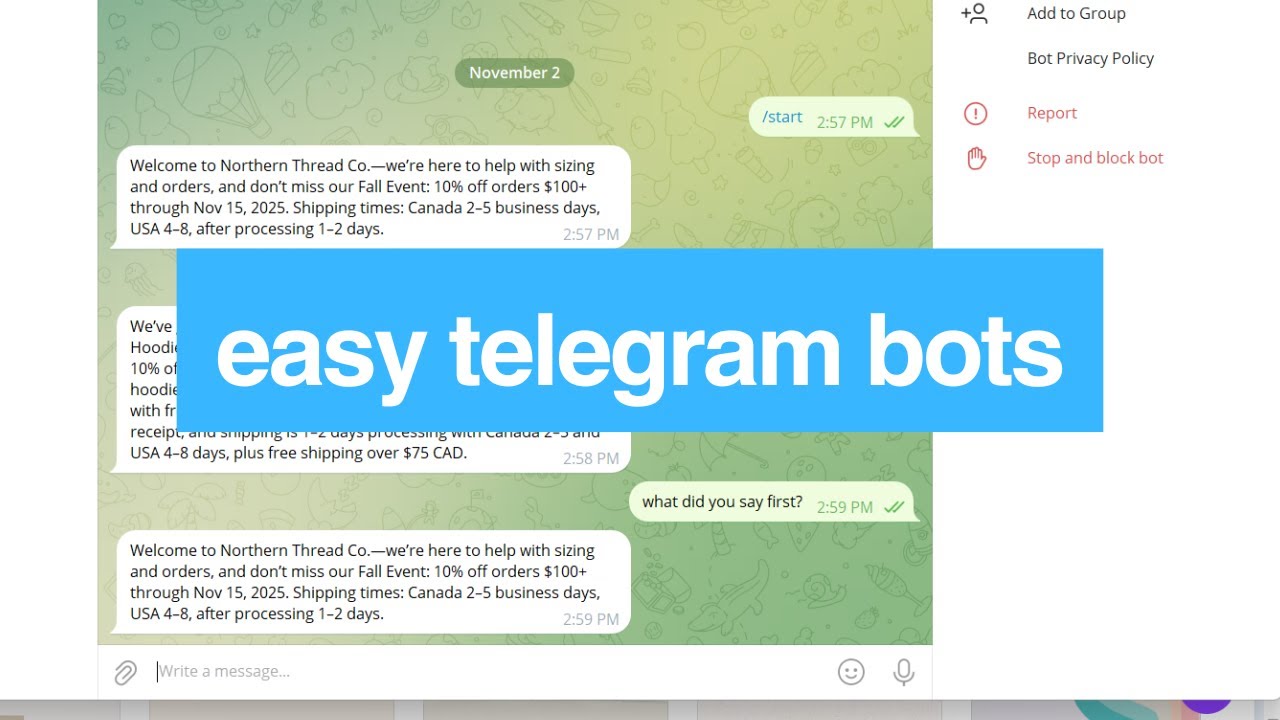 Как создать бота Telegram за 2 минуты или меньше (навыки кодирования не требуются)