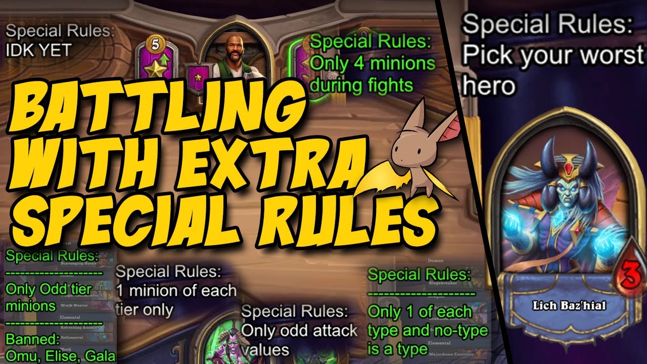 SPECIAL RULES MAKE SPECIAL PAIN | Hearthstone Battlegrounds | Firebat VODs