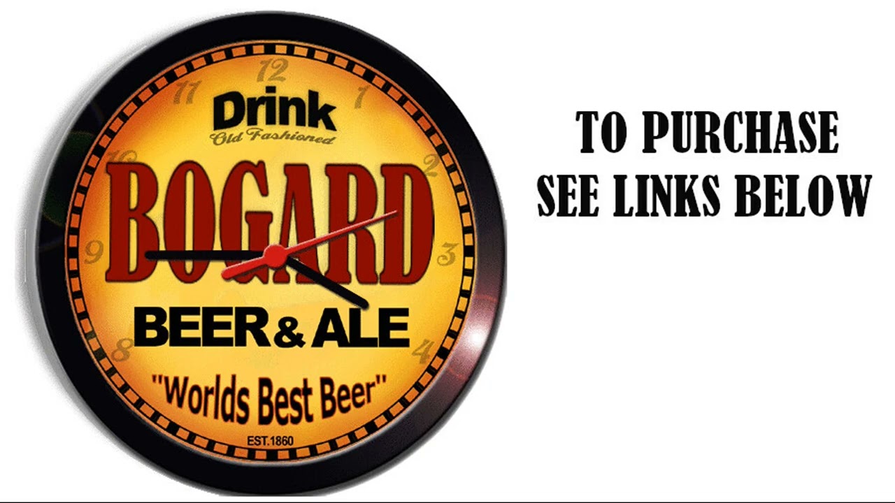 BOGARD BEER ALE WALL CLOCK