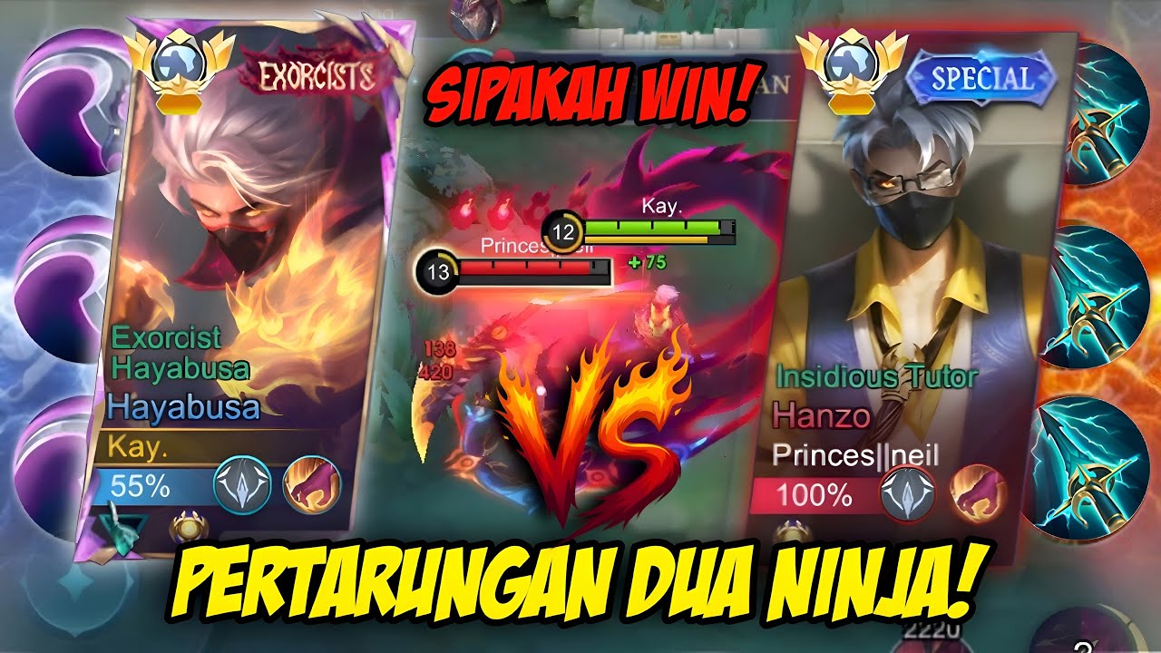 💀GLOBAL HAYABUSA VS PRO HANZO PERTARUNGAN DUA NINJA SIAPAKAH YG AKAN MENANG!!