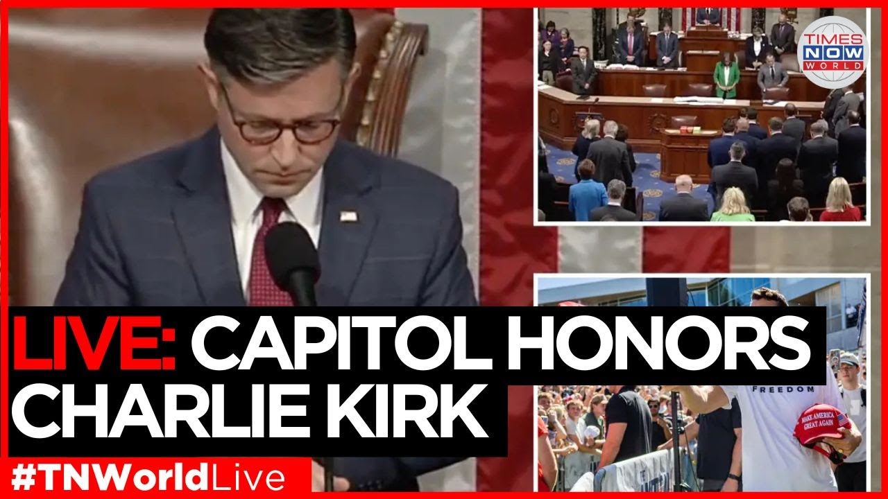 LIVE | Mike Johnson Leads Congress in Vigil Honoring Charlie Kirk | Trump | US News LIVE