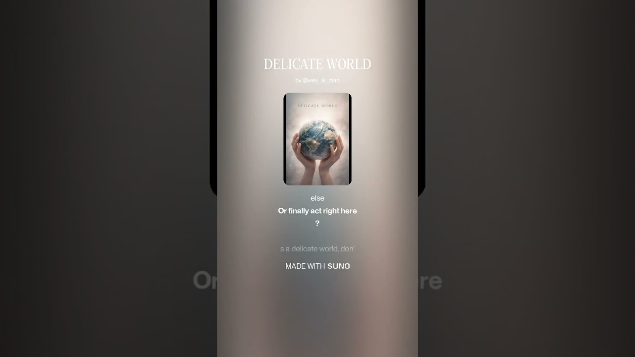 Delicate World | An Emotional Song About Pollution, War & Change