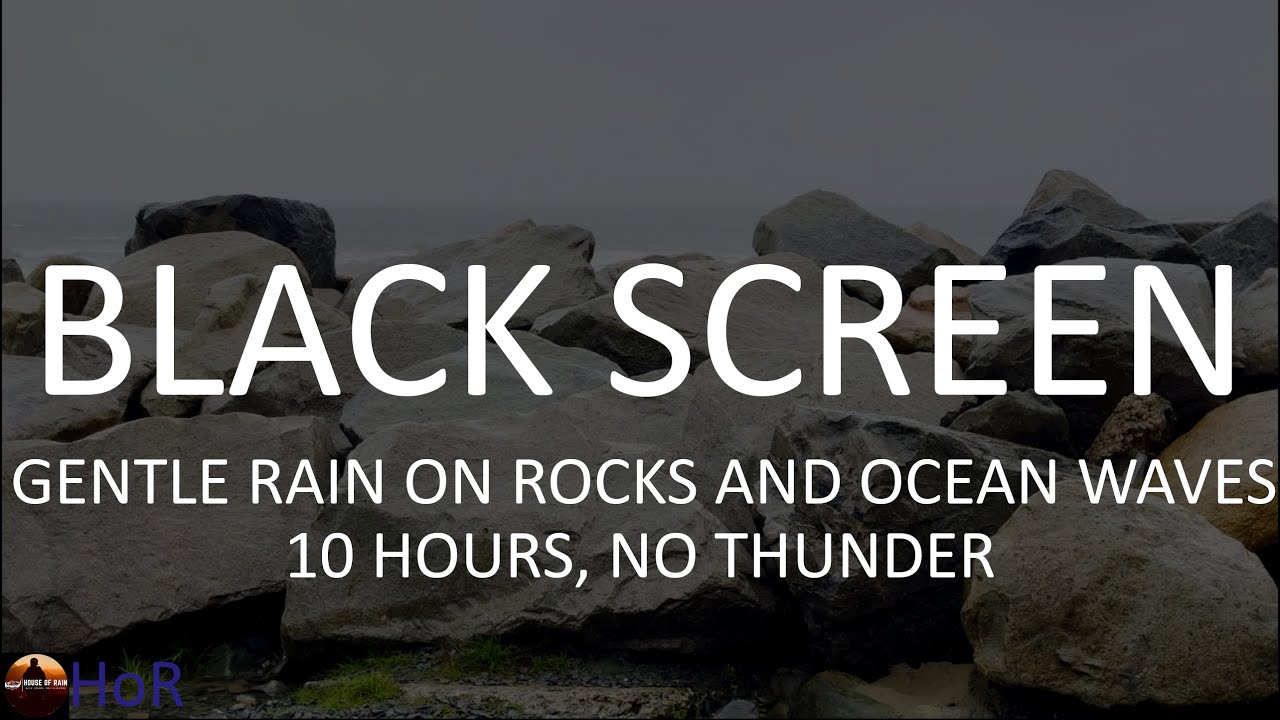 Fall Asleep With Gentle Rain Splashing on Rocks and Sounds of Ocean Waves by House of Rain
