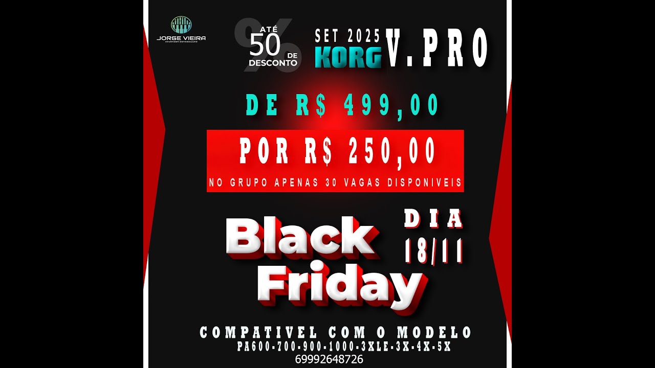 PROMOÇÃO BLACK FRIDAY JORGNHO SAMPLES