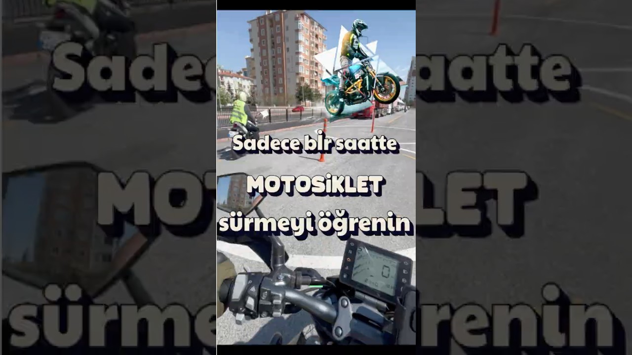 Motosiklet S&uuml;rmeyi Bir Saatte Nasıl &Ouml;ğrenebilirsiniz 🤩 m&uuml;mk&uuml;n m&uuml;? #ehliyet #motovlog #motorsiklet