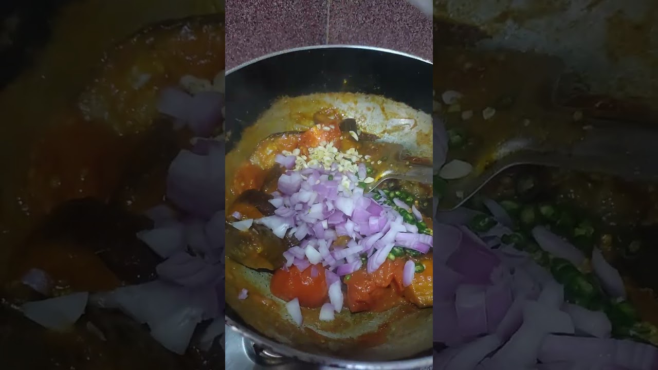 Chatur roti Satha Begun tomato bharta