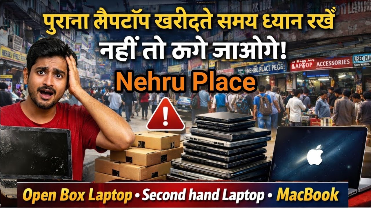 Nehru Place Laptop Market में पुराना लैपटॉप खरीदते समय ये गलती मत करना Open Box & Second Hand Laptop
