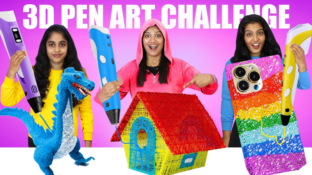 3D PEN ART CHALLENGE 🤩 ജയിക്കുന്നവർക് കൈ നിറയെ GIFTS | PULLOTHI