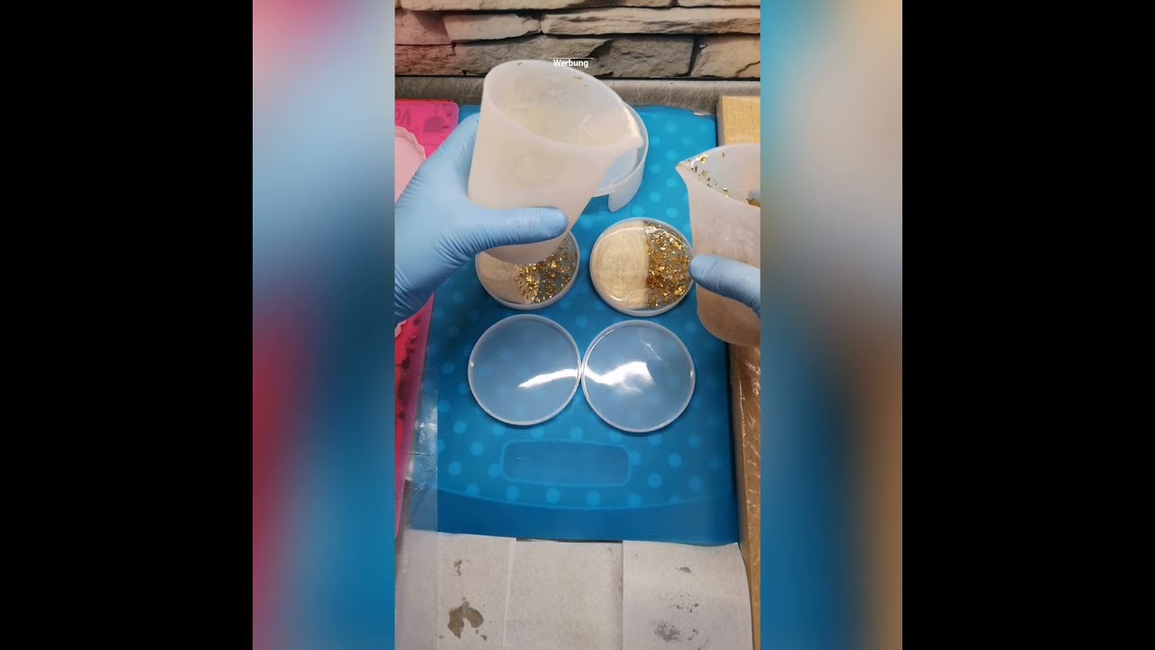 Resin (Epoxidharz) Untersetzer (Couster) mit Aufbewahrung 