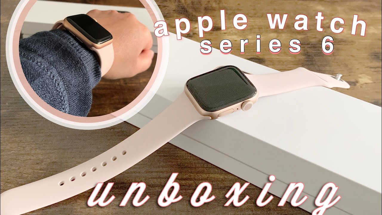 unboxing apple watch series 6 &bull; 40mm aluminum gold case ⌚️