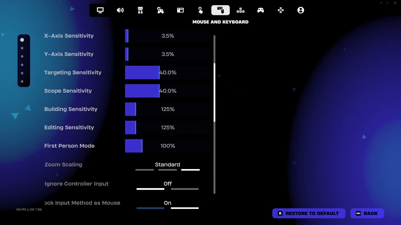 Showcasing My Settings!