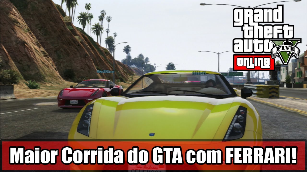 GTA V - Online - Maior Corrida de FERRARI!