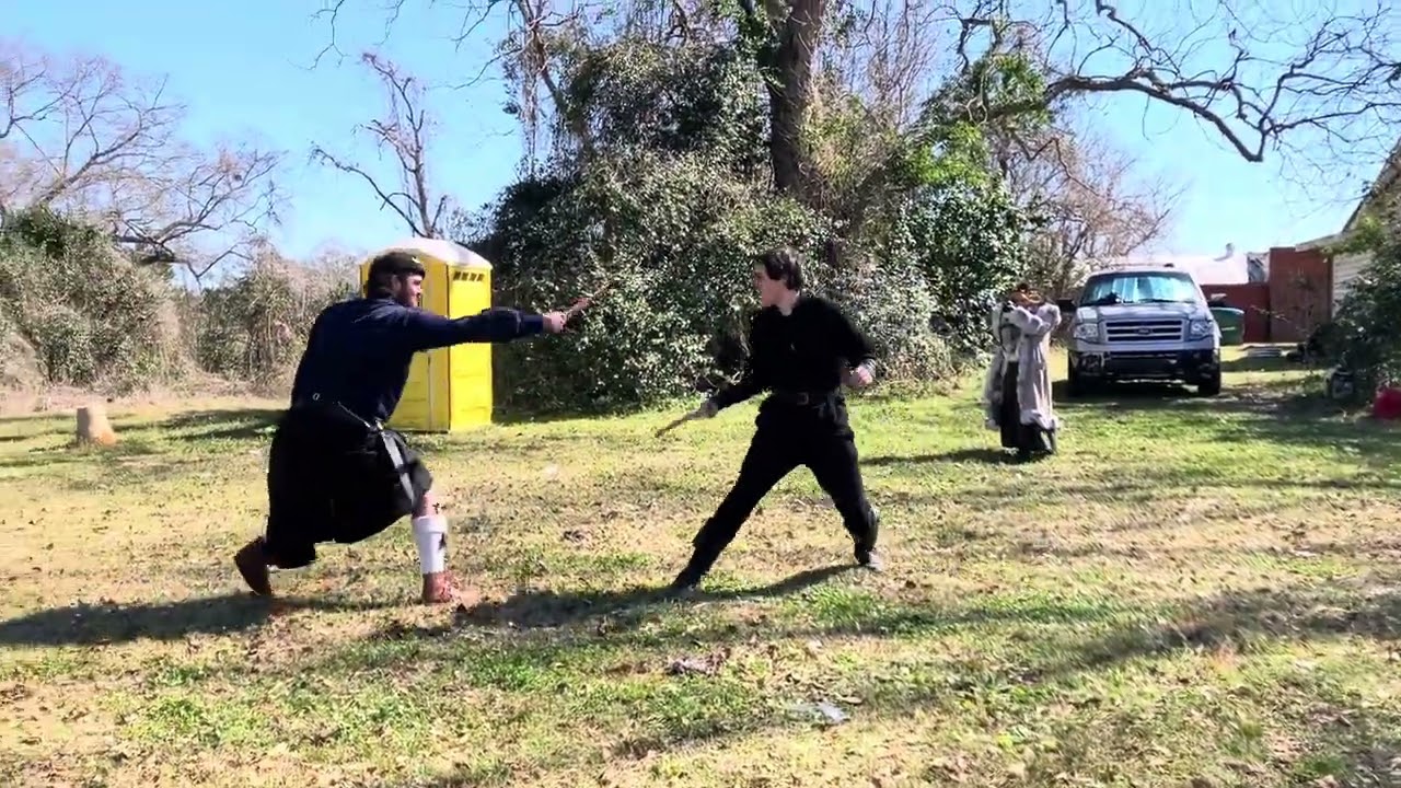 Epic group  Larp sword fighters 
