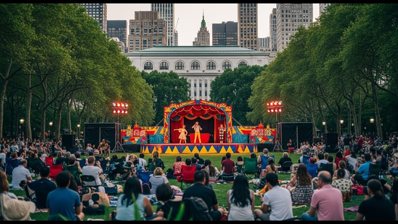 Bryant Park Circus | NYC Surprise: Live Circus in Bryant Park! | Manhattan Vlog