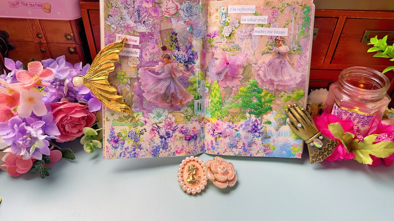 🧚‍♀️ ASMR: A Garden Where Fairies Dance 🌸✨#newjournal #fairygarden #fairytale #journaling #asmr