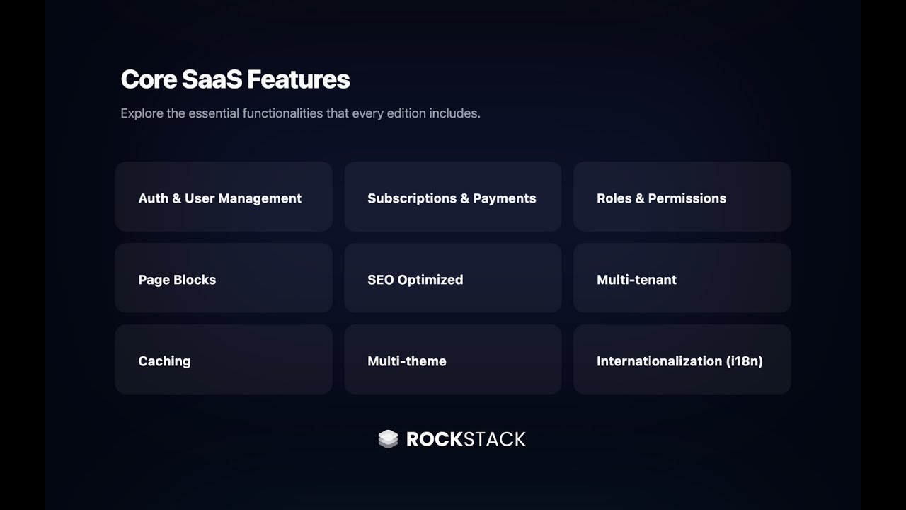 RockStack: Core SaaS Features