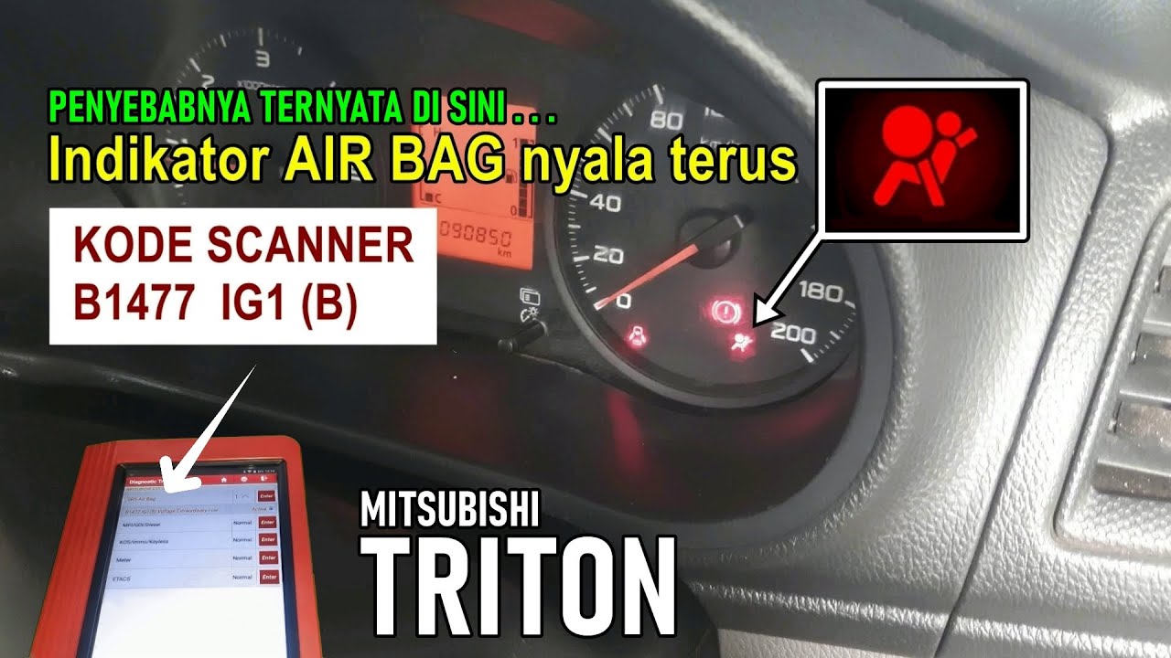 Mengatasi Air bag TRITON nyala terus/ kode B1477