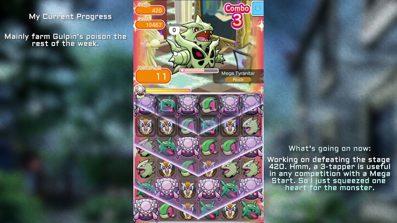 Pokemon Shuffle - Main Stage 420 - Mega Tyranitar - 20190512