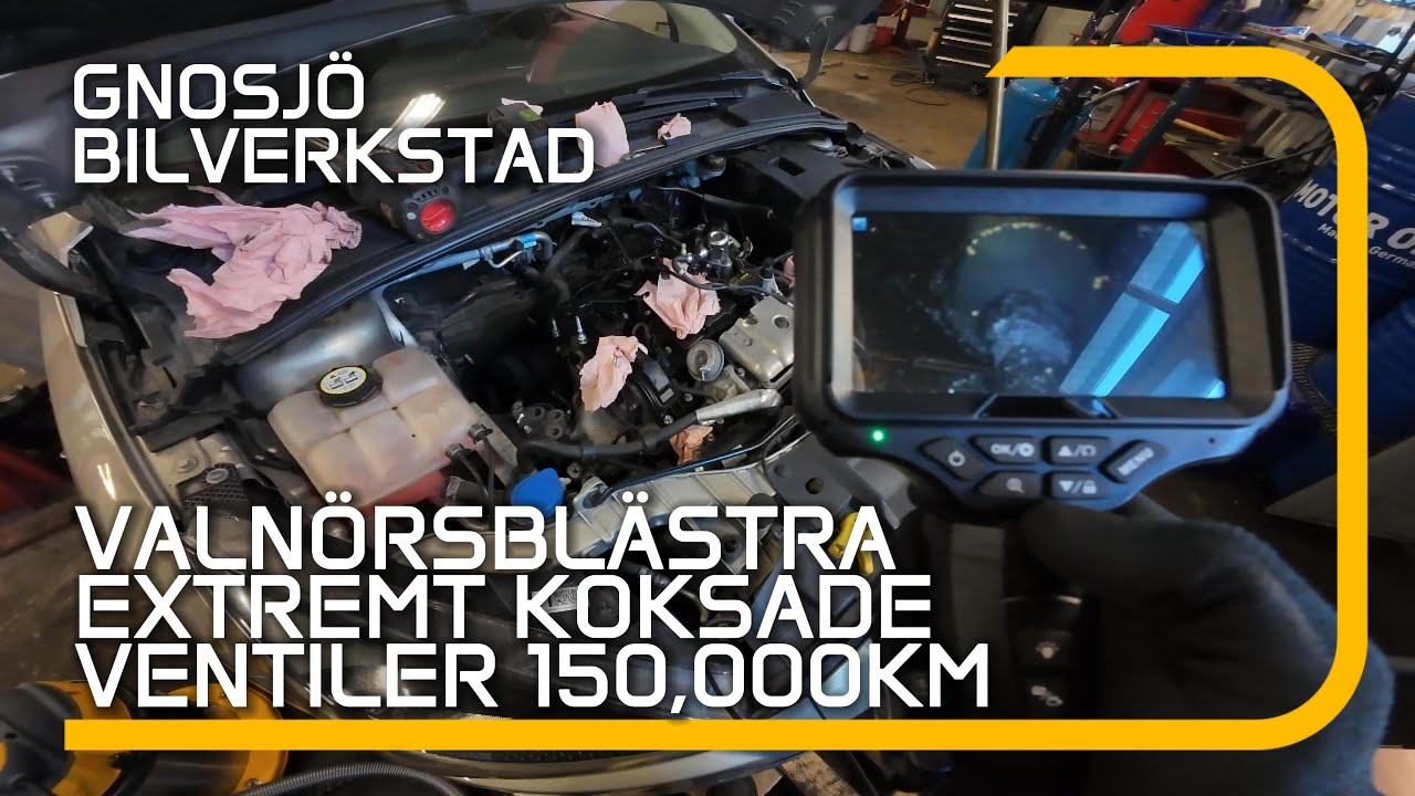 Ford EcoBoost 2015 misständer illa – Valnötsblästrade jätte koksade ventiler fixade allt! Före/Efter