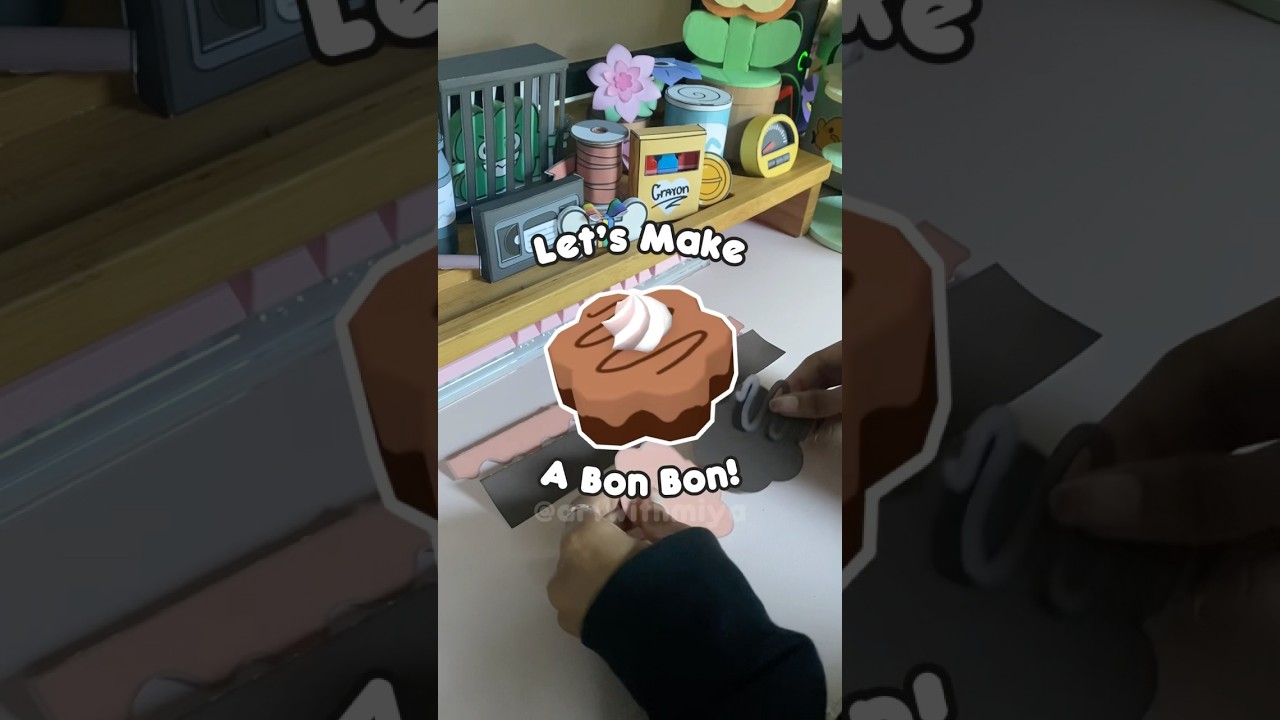 Making a Bonbon from Dandy&rsquo;s World! 🍰🍫 #dandysworld #papercraft #diyideas #cocoa #bonbon