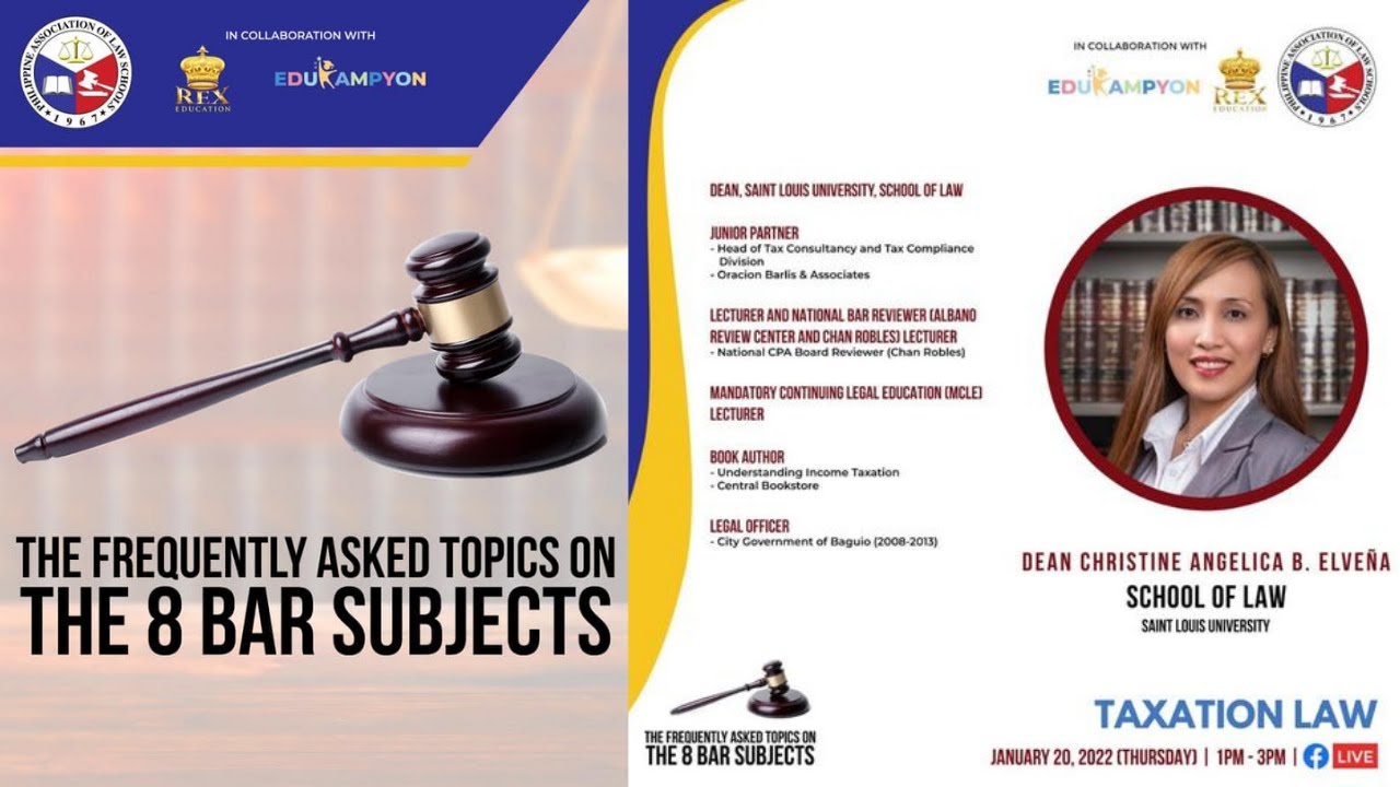 Taxation Law | The Frequently Asked Topics on the 8 Bar Subjects
