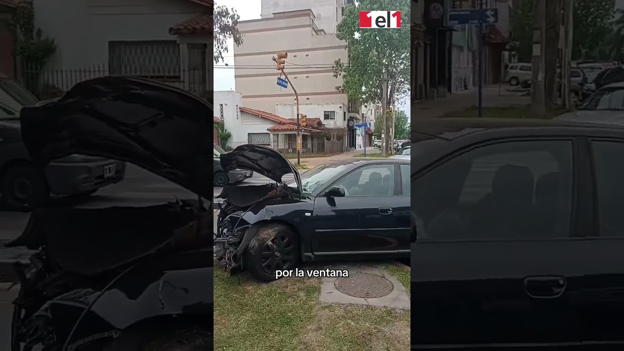 Impresionante choque entre un auto y un patrullero en San Justo
