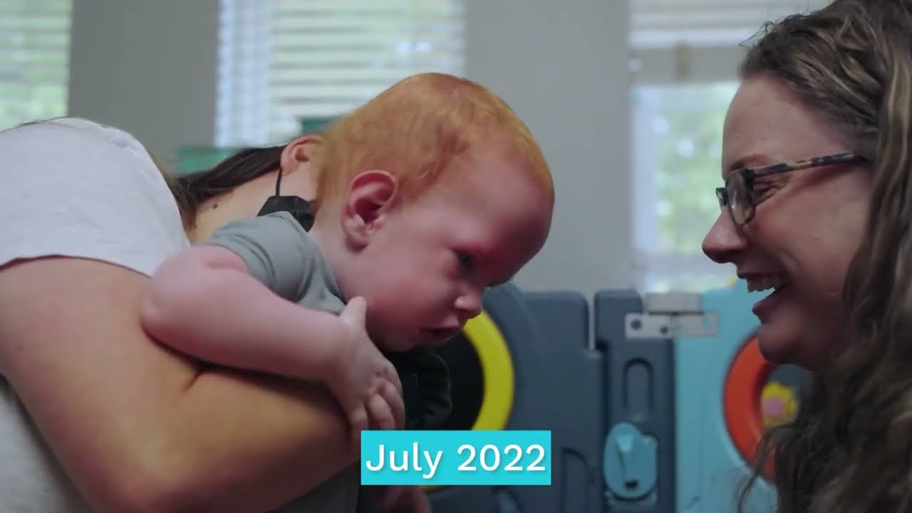 6 months later, baby with myotonic muscular dystrophy continues to reach major milestones