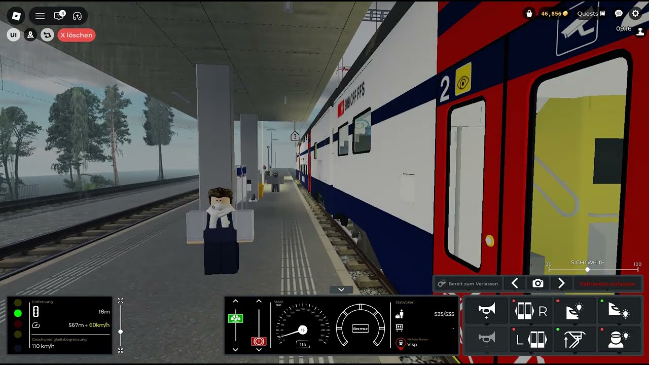 Roblox : Train Sim Schweiz Train New Station Sierre - Brig Datum : 13.03.2026