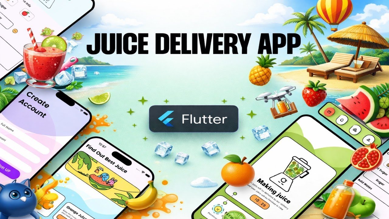 🍹🔥 Flutter Full Course: Build a Juice Delivery App from Scratch | Firebase | Step-by-Step