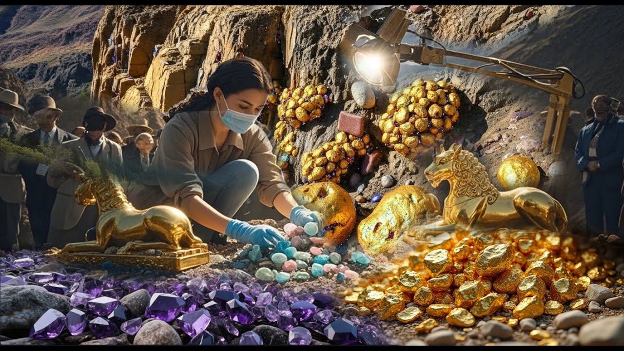 We can't believe what's in this chest [Amazing gold treasure hunt] with metal digging tools